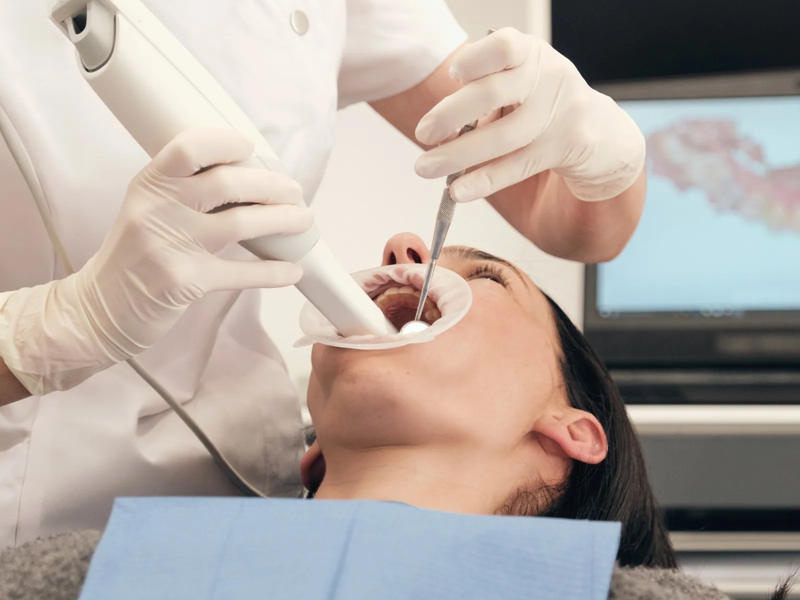 Oral cancer screening during a comprehensive dental exam in Woodridge